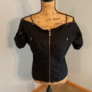 Armani Exchange Black Blouse Women Size Large